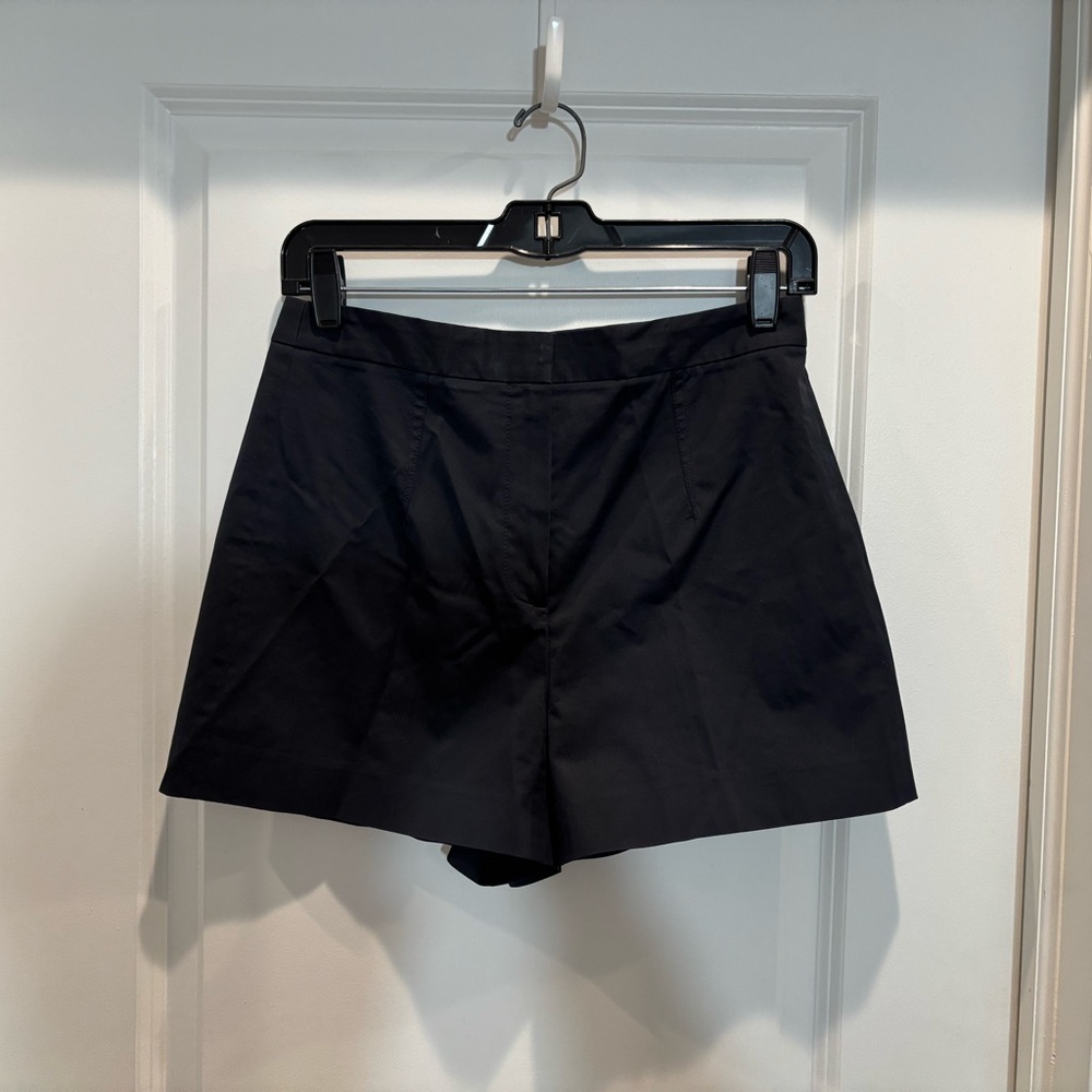 Theory Navy High Waist Women's Cotton Shorts-Size 4